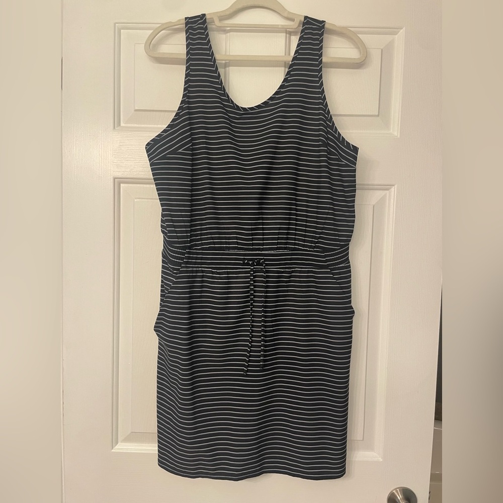 All in Motion Athletic Dress Black and White Striped Fabric